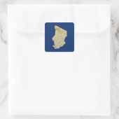 Autocollant de carte du Tchad (Sac)