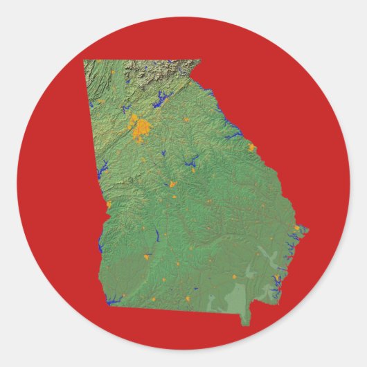 Autocollant de carte Géorgie (Devant)