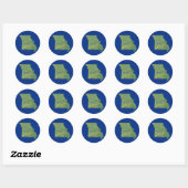 Autocollant de carte Missouri (Feuille)