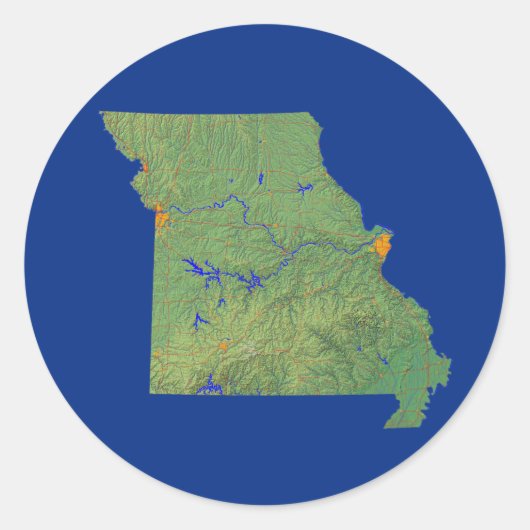 Autocollant de carte Missouri (Devant)