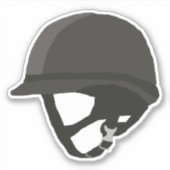 Autocollant de casque d'équitation noir (Devant)