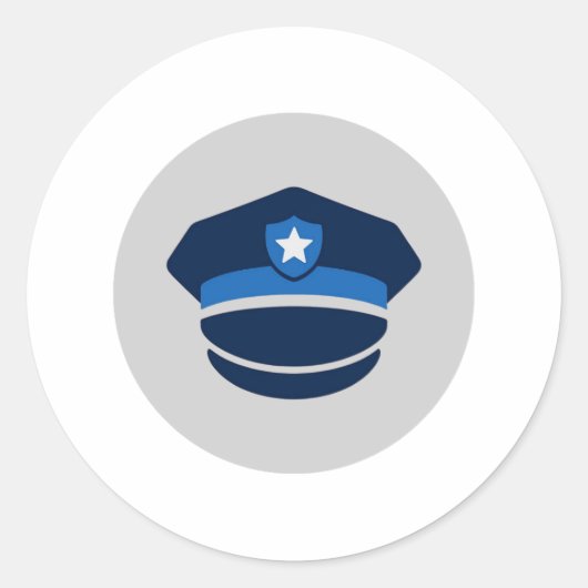Autocollant de casquette d'agent de police (Devant)