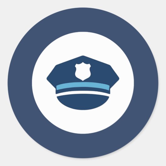Autocollant de casquette d'agent de police (Devant)