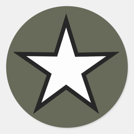 Autocollant de casquette de portée, étoile (Devant)