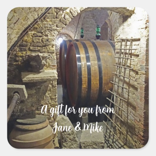 Autocollant de cave à vin personnalisé (Devant)