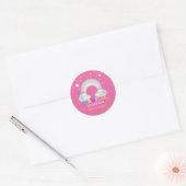 Autocollant de célébration de licorne rose (Enveloppe)