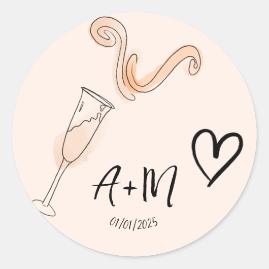 Autocollant de célébration personnalisable (Devant)