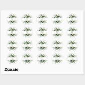 Autocollant de cercle de mariage rustique vert (Feuille)