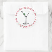 autocollant de cercle de martini - grand (Sac)