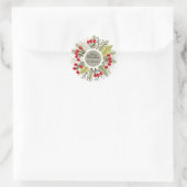 Autocollant de cercle de Noël élégant et modifiabl (Sac)