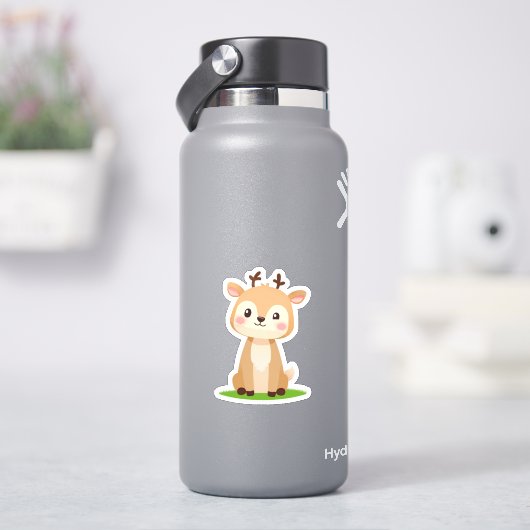 Autocollant de cerf mignon Kawaii (HydroFlask)