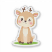 Autocollant de cerf mignon Kawaii (Devant)
