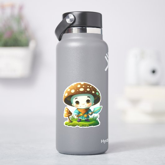 Autocollant de champignon mignon (HydroFlask)