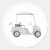 Autocollant de chariot de golf vert sauge (Devant)
