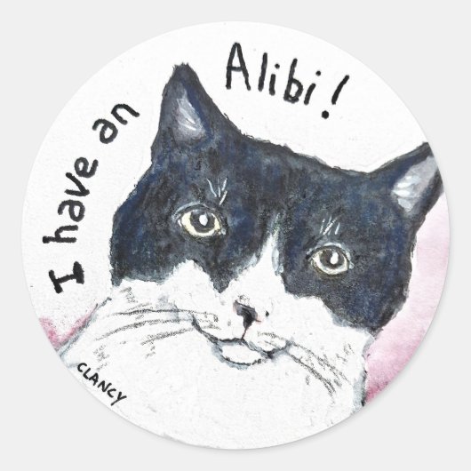 Autocollant de chat Alibi (Devant)