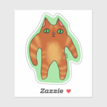 Autocollant de chat bizarre