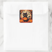 Autocollant de chat citrouille d'Halloween pour dé (Sac)