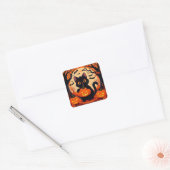 Autocollant de chat citrouille d'Halloween pour dé (Enveloppe)