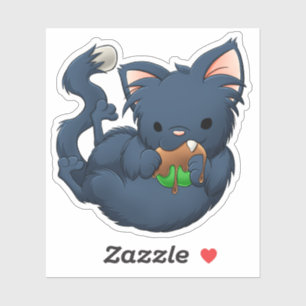 Autocollant de chat de pomme de bonbon