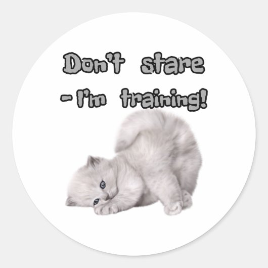 Autocollant de chat drôle (Devant)