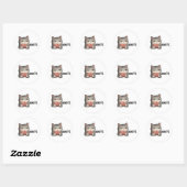 Autocollant de chat drôle à utiliser (Feuille)