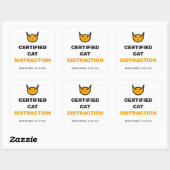 Autocollant de chat drôle de distraction certifiée (Feuille)