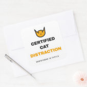 Autocollant de chat drôle de distraction certifiée (Enveloppe)