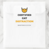 Autocollant de chat drôle de distraction certifiée (Sac)