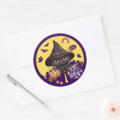 Autocollant de chat mignon d'Halloween (Enveloppe)