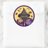 Autocollant de chat mignon d'Halloween (Sac)