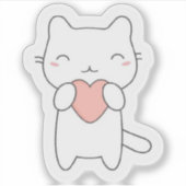 Autocollant de chat mignon et cosy (Devant)
