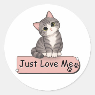 Autocollant de chat mignon personnalisé