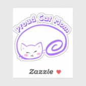Autocollant de chat mignon pour maman fière de son (Feuille)