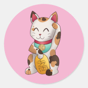 Autocollant de chat mignon qui appelle 