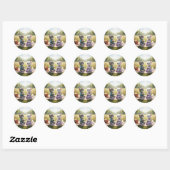 Autocollant de chat mignon | Tom & Luna Spring Des (Feuille)