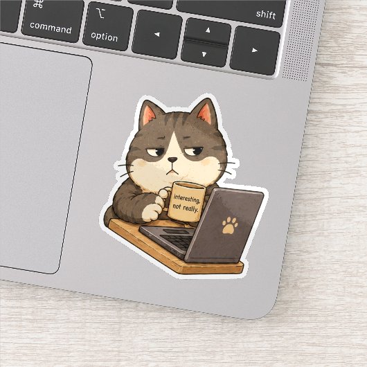 Autocollant de chat pas vraiment intéressant (Détail)
