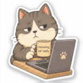 Autocollant de chat pas vraiment intéressant (Recto)