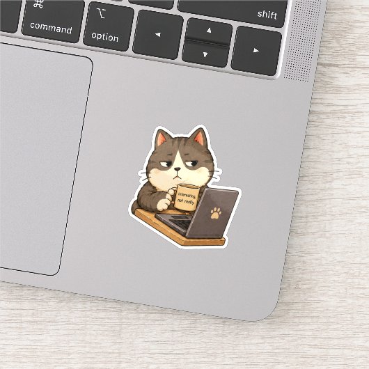 Autocollant de chat pas vraiment intéressant (Détail)