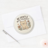Autocollant de chat « Soyez Gentil Avec Vous-Même (Enveloppe)