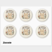 Autocollant de chat « Soyez Gentil Avec Vous-Même (Feuille)