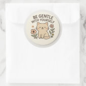 Autocollant de chat « Soyez Gentil Avec Vous-Même (Sac)