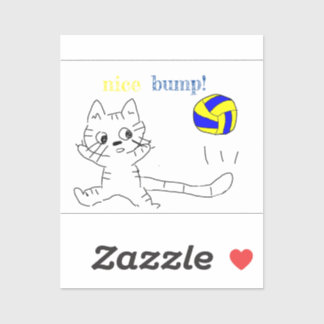 autocollant de chat vollayball