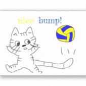 autocollant de chat vollayball (Recto)