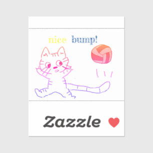 autocollant de chat vollayball2