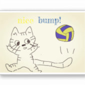 autocollant de chat vollayball3 (Recto)
