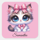 Autocollant de chaton mignon (Devant)