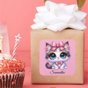 Autocollant de chaton mignon
