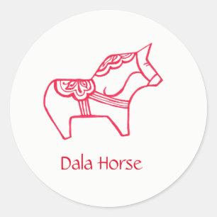 Autocollant de cheval de Dala de Suédois