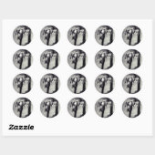 Autocollant de chien 3,6 cm (Feuille)