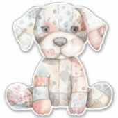 Autocollant de chien à patchwork (Devant)